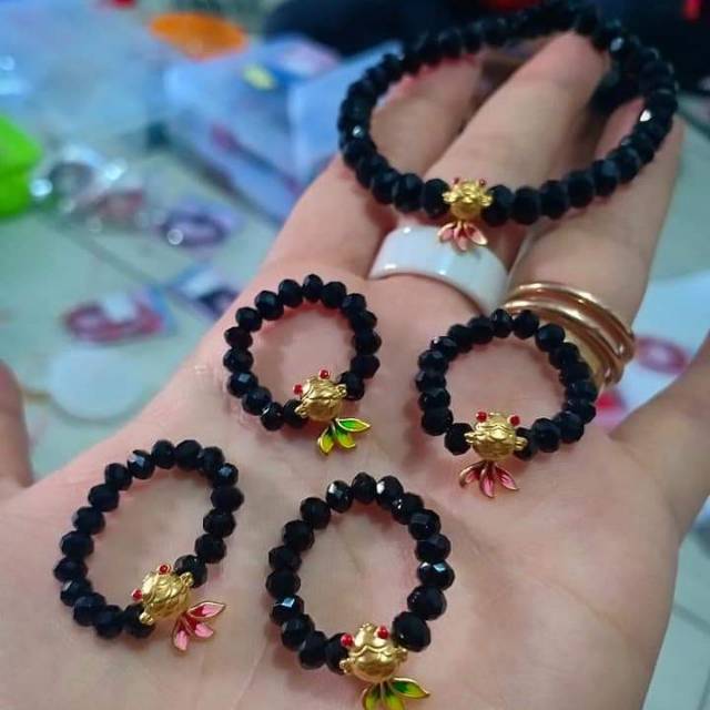 Cincin emas hongkong HK 24karat ikan koi rejeki fengshui tali cina simpul