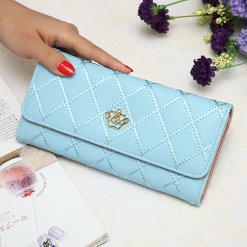 Dompet Cewe Panjang Crown Korea Fashion Korean Style Women Wanita Long Wallet