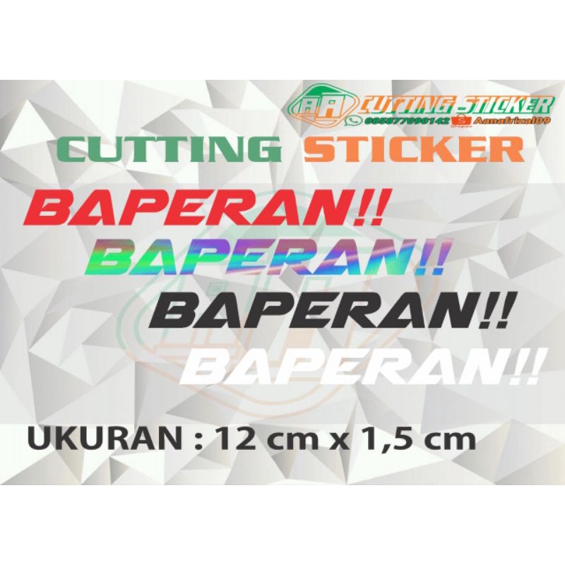 

stiker baperan!! // cutting stiker