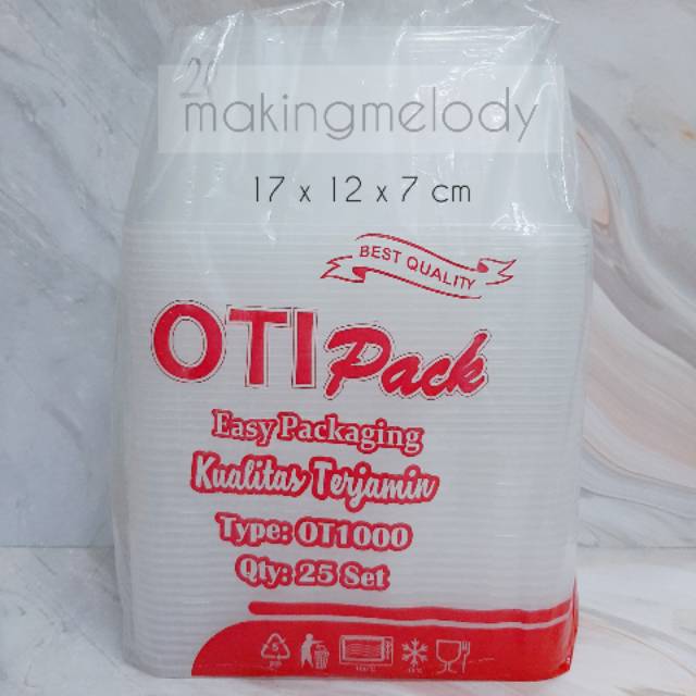 Jual Thinwall Kotak 1000 ml OTI Pack Indonesia|Shopee Indonesia