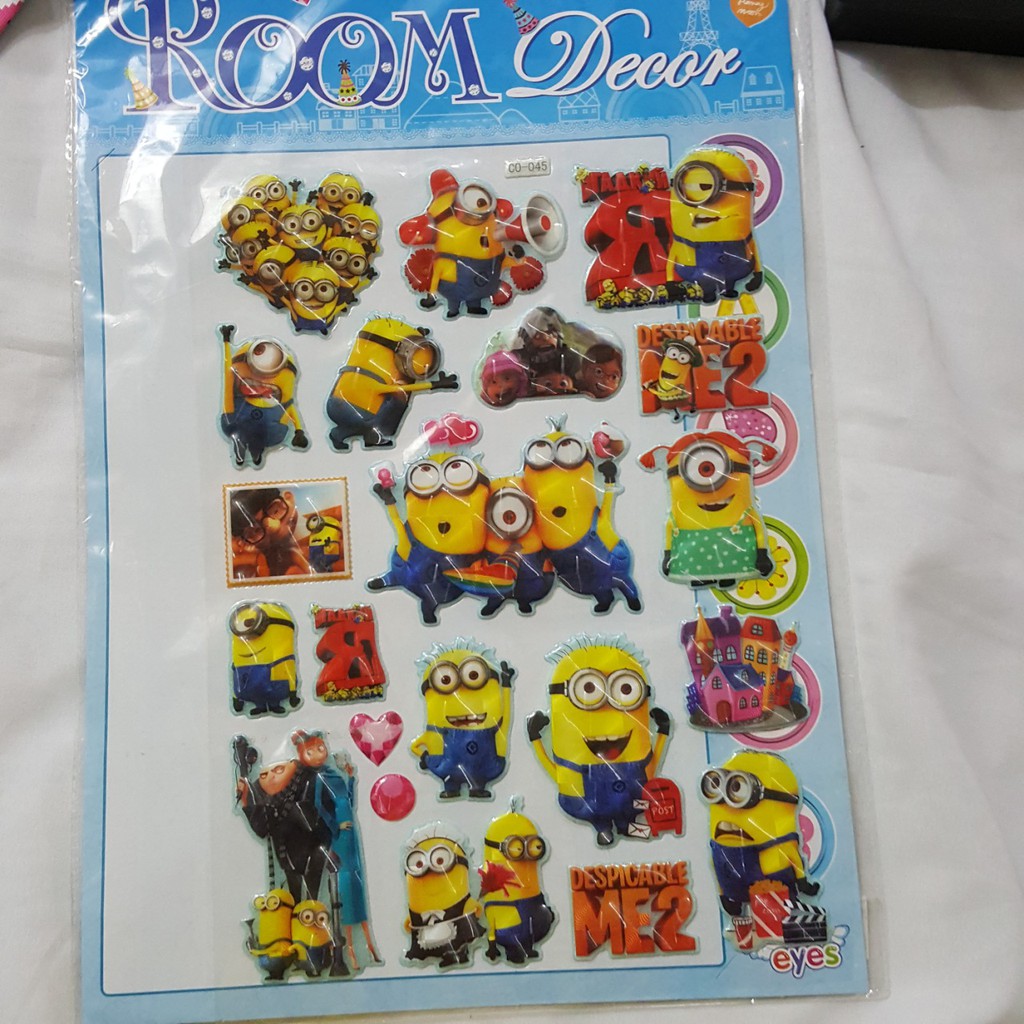 

Sticker Minions stiker minions Timbul stiker minion minon illumination stiker tempel timbul hadiah