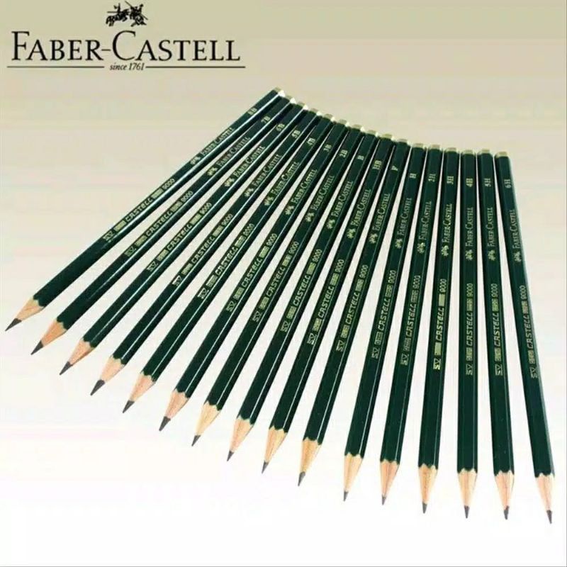 

Pensil Graphite Faber Castell 9000 HB/B/2B/3B/4B/5B/6B/7B/8B Satuan