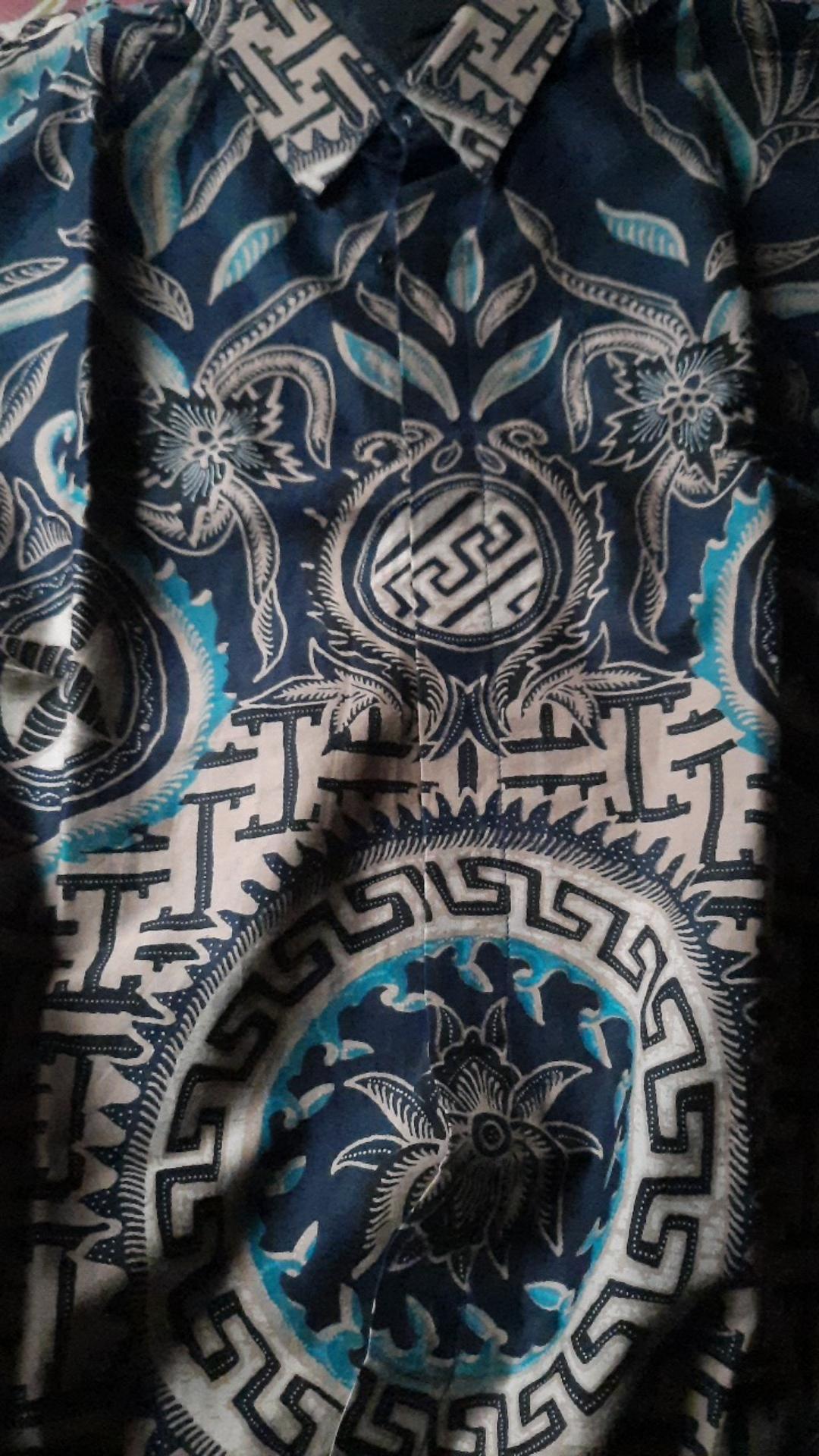 Lesmana Batik Lengan Pendek Full Furing Katun Halus Sragenan Hq Size M-xxl Batik Solo