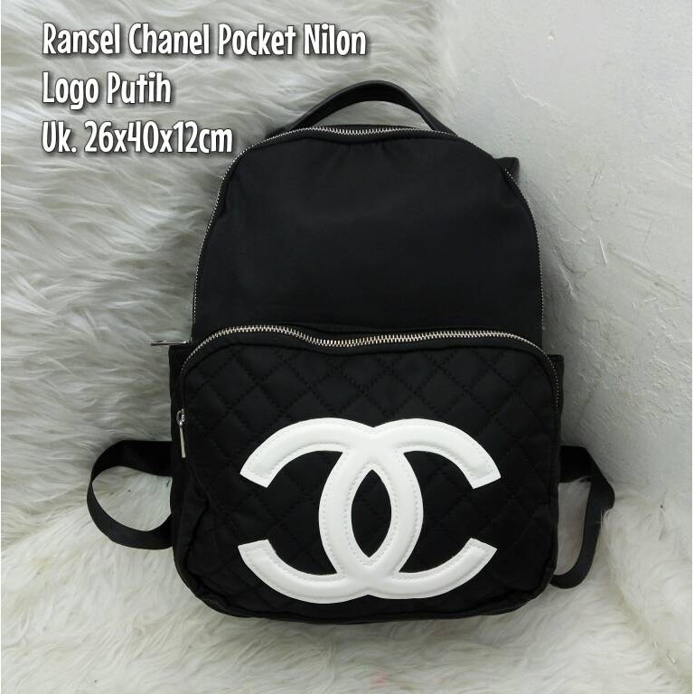 TAS RANSEL CHANEL POCKET NILON