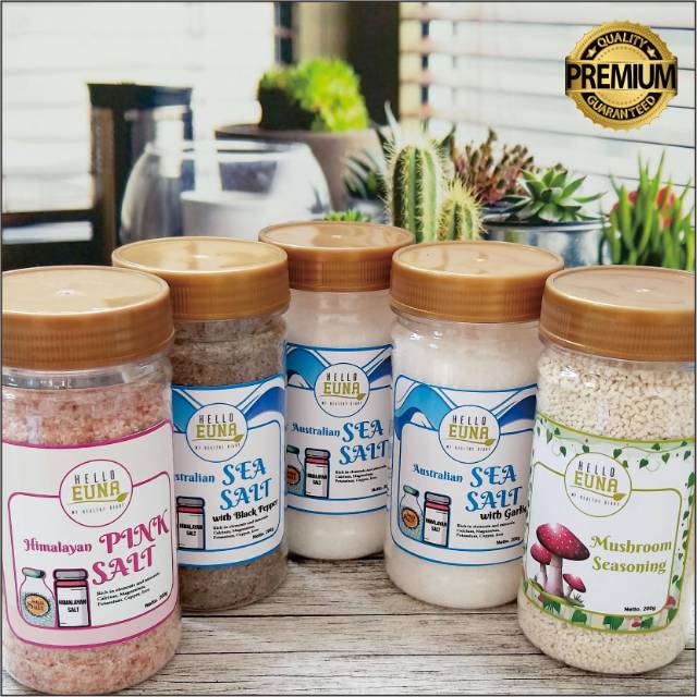 

Pure Himalayan Pink Salt dan Sea Salt HelloEuna - Garam diet Bumbu masak