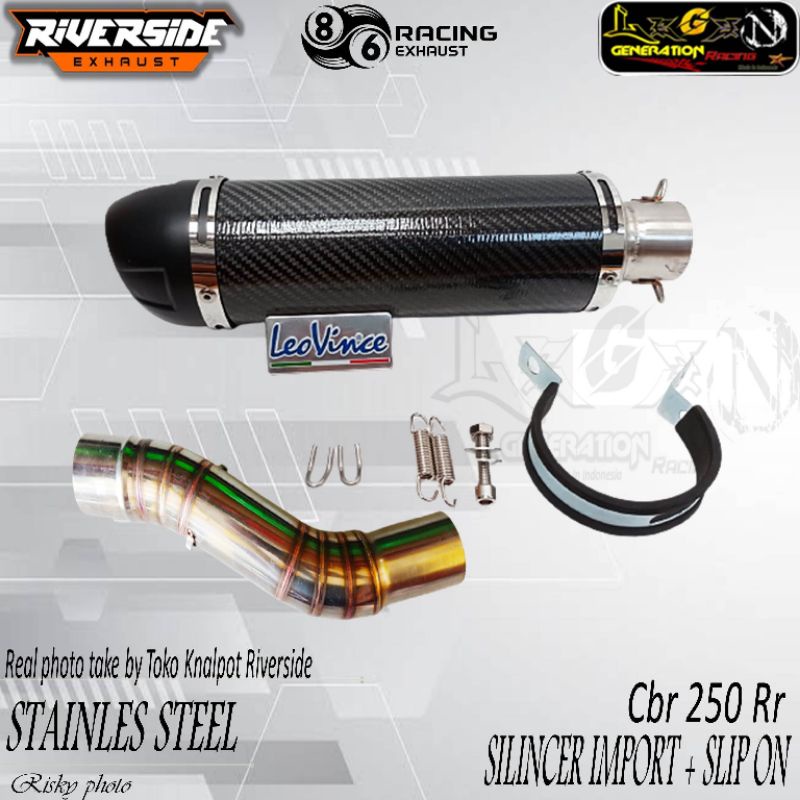 Leovince Racing Gp Corsa Silincer Silinser knalpot racing Original Import Taiwan plus Slip On mt25 r