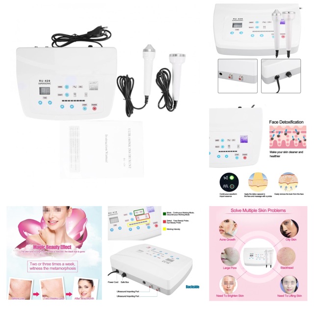 Alat portable facial kecantikan ultrasound, ultrasonic single fuction untuk penetrasi serum detox