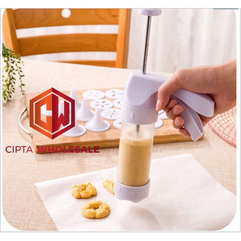 Cookie gun biscuit mold 12 flower pieces 6 cream Alat Cetak Kue kering