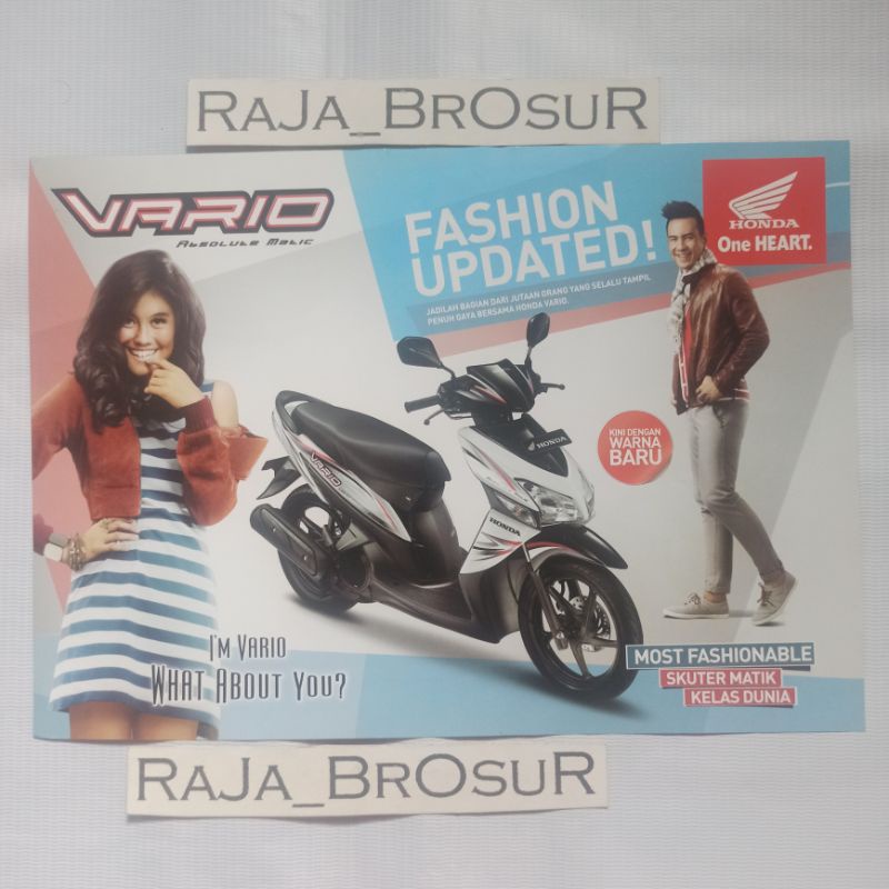 Poster brosur katalog flyer Honda Vario Karburator Karbu/Vario Sampan 2013