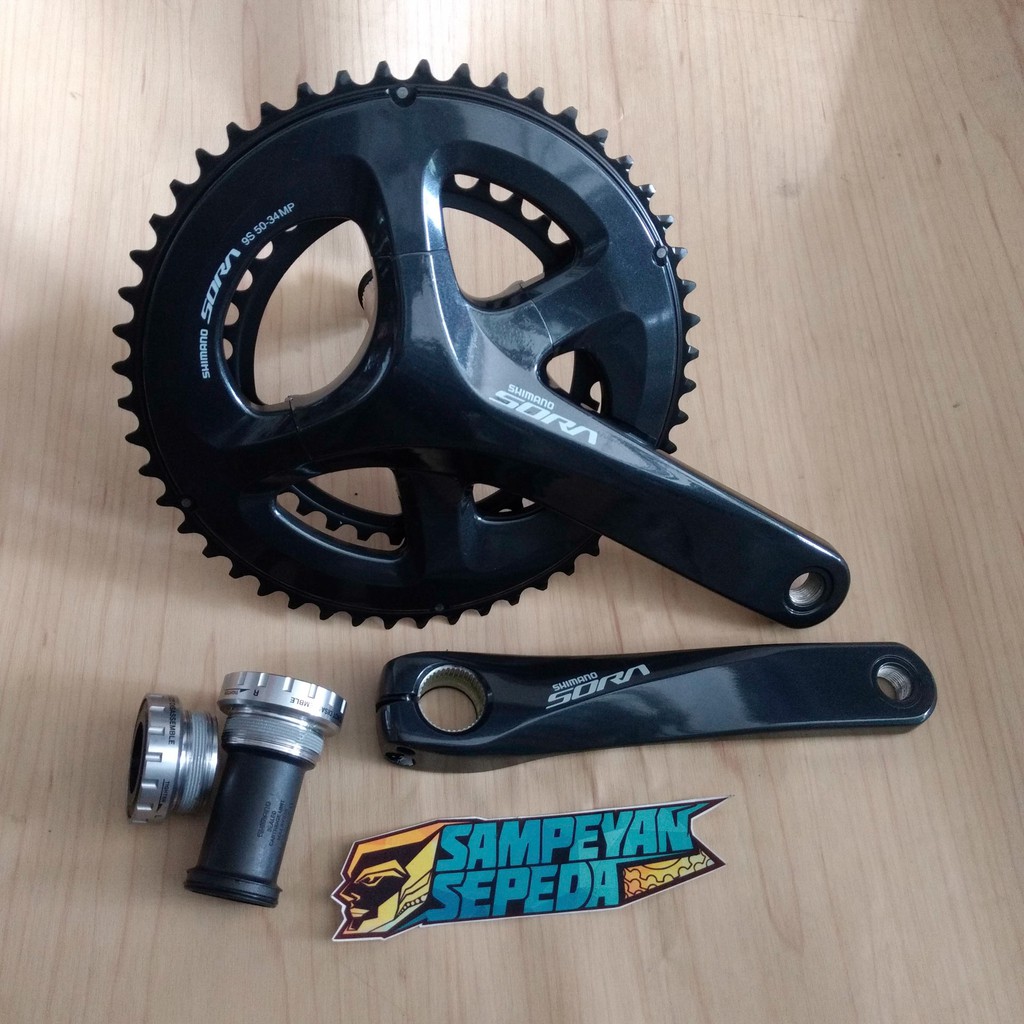 Crank Gir Belakang Sepeda 2 Speed Shimano Sora R3000 34-50T