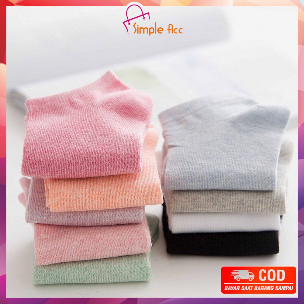 ~COD~ DO-P59 Kaos Kaki Semata Kaki Polos / Kaus Kaki Wanita / Kaos Kaki Ankle Dewasa / Short Socks-1