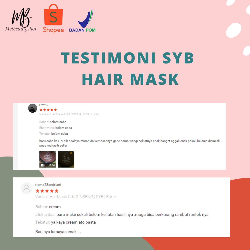 SYB HAIR MASK CREAMBATH  500 Gram