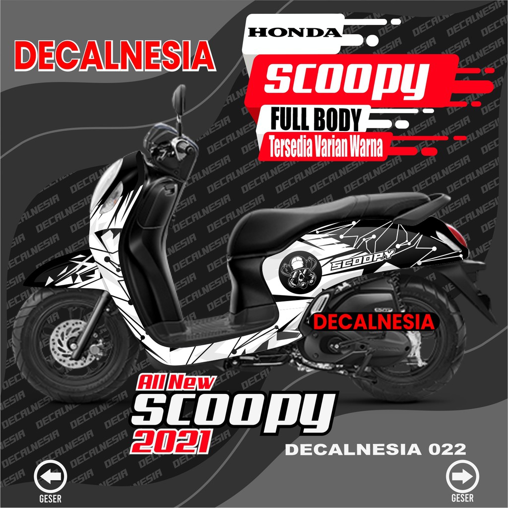 Decal Full Body Motor Honda Scoopy All New 2021 Aksesoris Variasi Stiker Scoopy