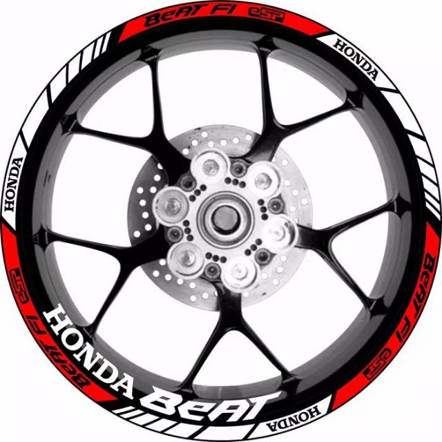 Sticker velg motor honda beat fi esp bisa custom all varian honda beat karbu utk ukuran velg 14inch