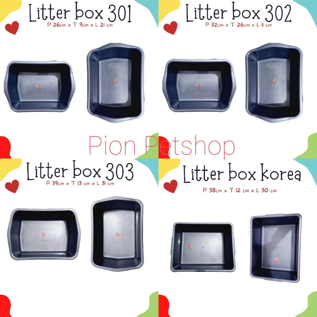 Litter Box Bak Pasir Kucing/ Baskom Pup/Bak Kucing Kotak Pasir