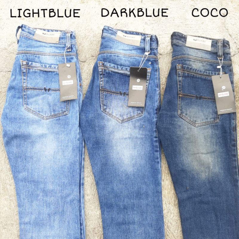 celana jeans sobek pria bunbie jeans sobek lutut celana panjang pria ripped jeans streeth