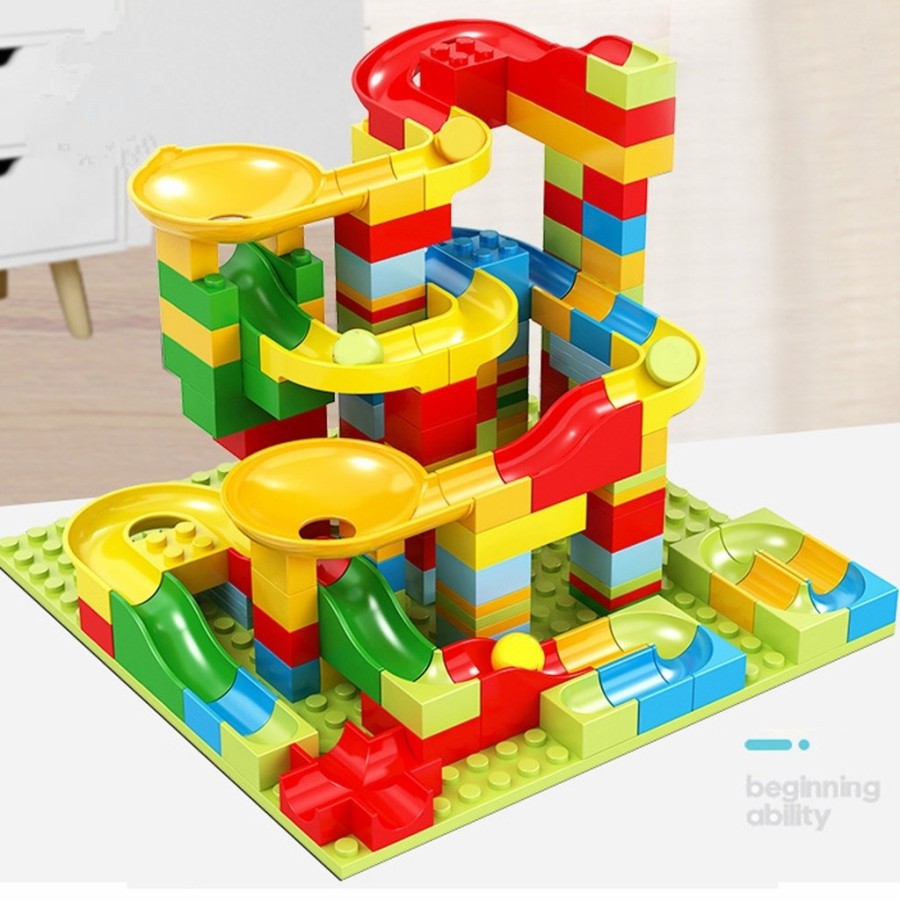 mainan edukasi marble block marble run