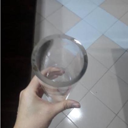 VAS BUNGA KACA TINGGI 30 CM DIAMETER 6 CM KACA TEBAL ELEGAN POT BUNGA