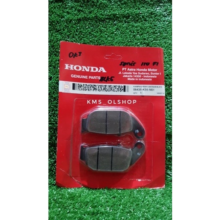 Dispad Discpad Kampas Rem Cakram Belakang Sonic 150R 06435-K56-N01 Honda AHM Original