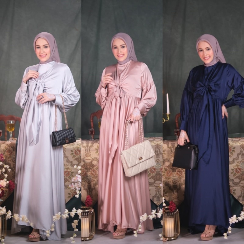 Ready stok‼️Gamis Yerina dress Radwah..