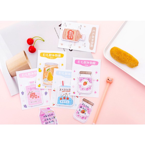 J2 - Sticky Notes Minuman Lucu Unik memo mini-2