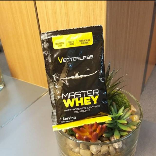 Vector Labs Master Whey Protein/Susu Whey Protein/Protein Isolate Kemasan Eceran Sachet