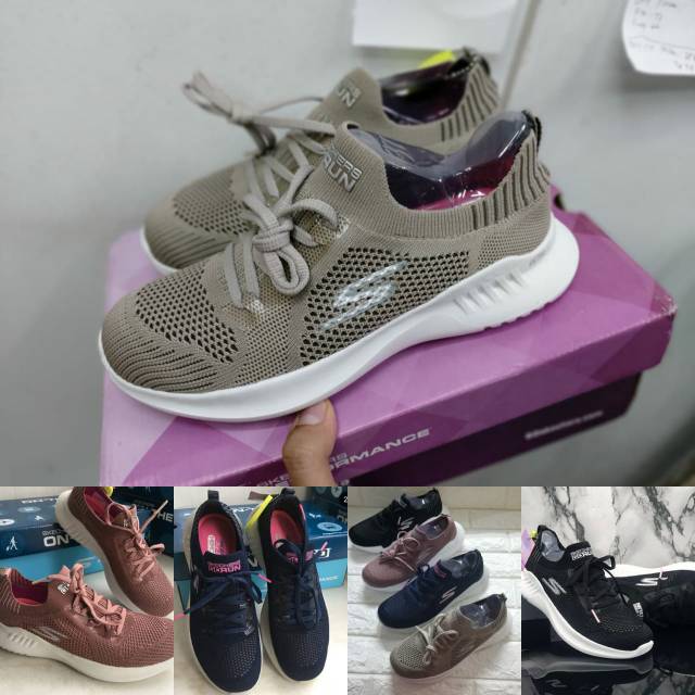 SEPATU WANITA SKECHERS GO RUN TINKER + LENGKAP BOX