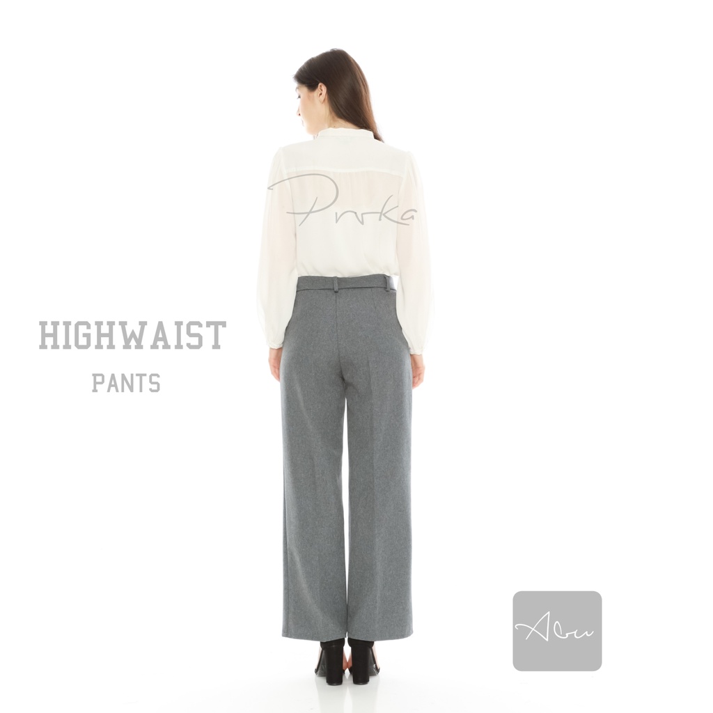 Celana Bahan Kerja Wanita / HIGHWAIST