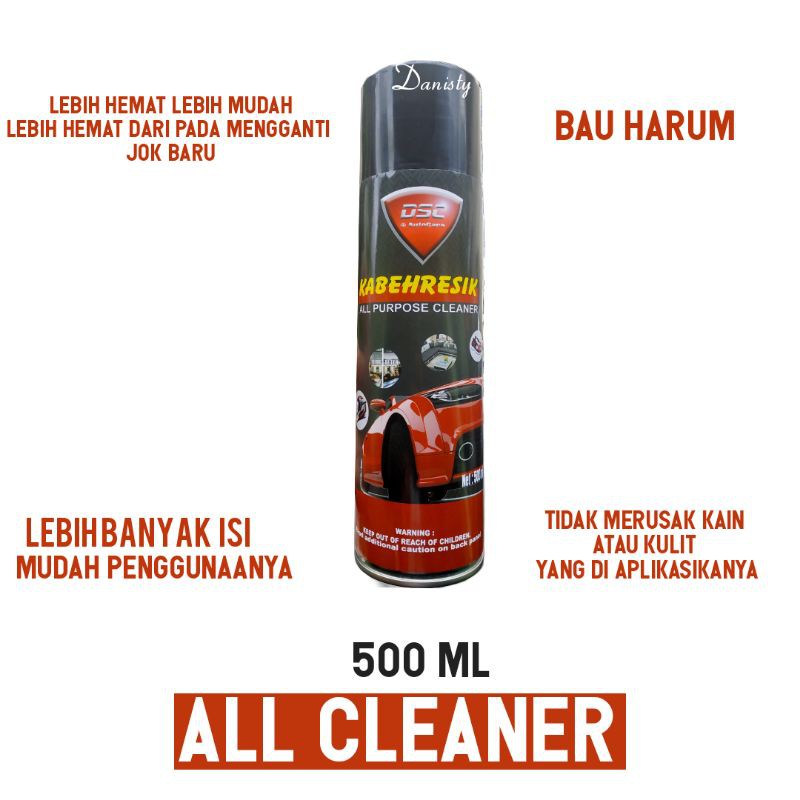 All Clear foam Pembersih plafon mobil /dasbor/ interior/jok kulit/sepatu /jok bludru