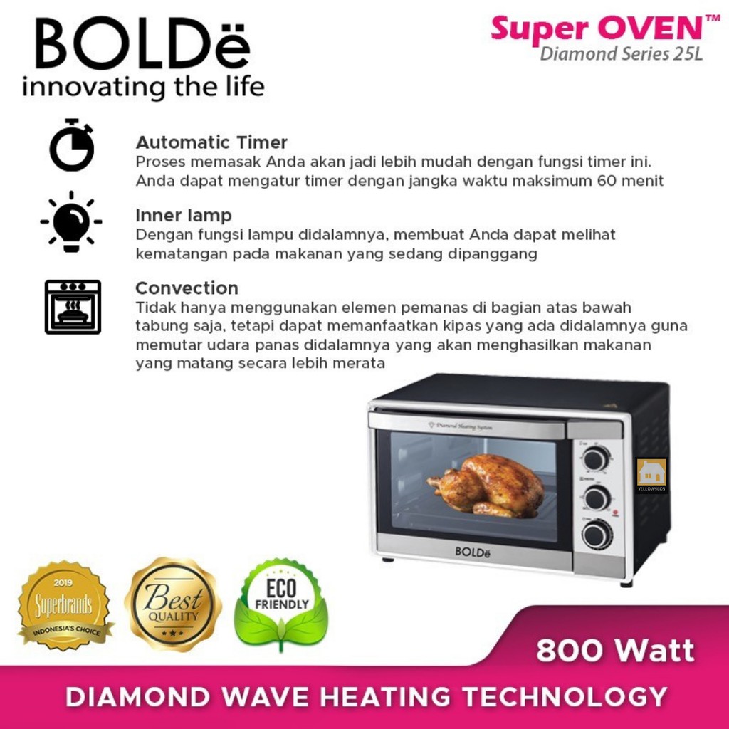 Super Oven Diamond Series 25 Liter Bolde