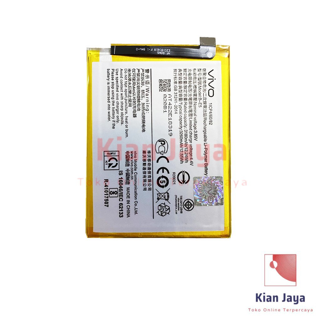 Baterai Vivo Y81 / Y83 / B-E5 Original OEM Batre Batrai Battery Hp Y 81 83 BE5 Ori