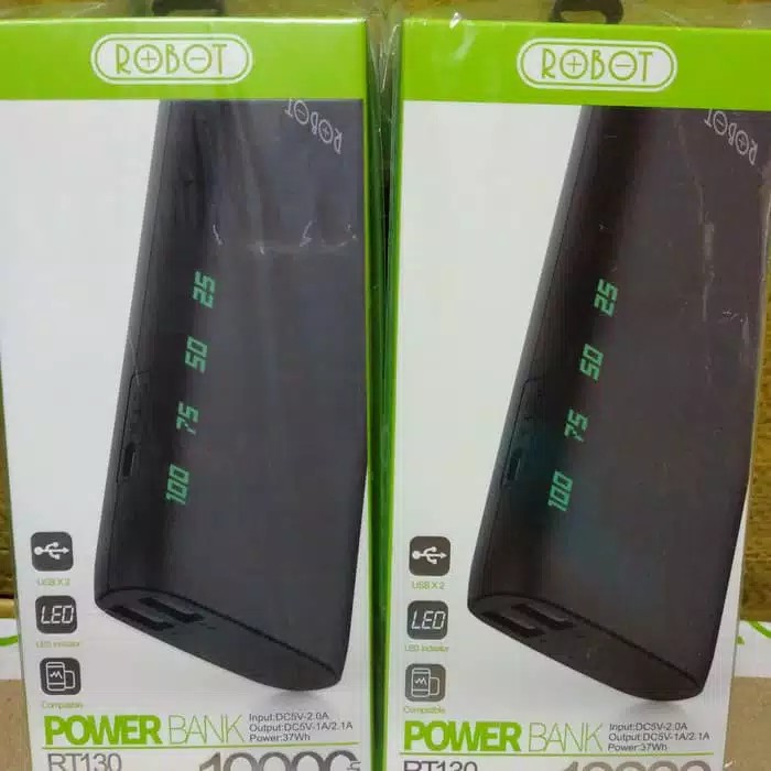 POWERBANK ROBOT RT130 / RT170 KAPASITAS 10000Mah