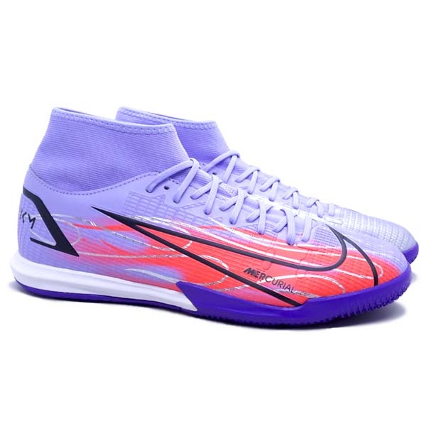 Sepatu Futsal Nike Superfly 8 Academy KM IC DB2862 506 - Light Thistle/Metallic Silver