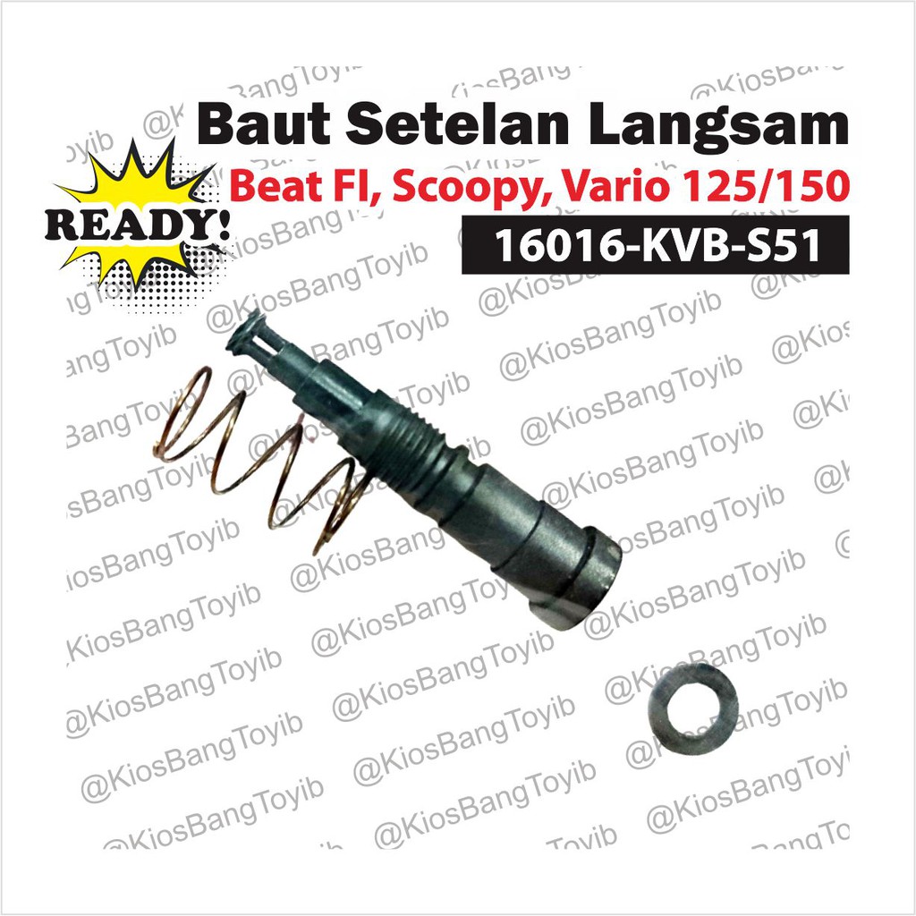 Baut Setelan Gas Langsam/Angin/Langsam Honda Beat FI,Scoopy,Spacy,Supra X125 FI,Vario (16016-KVB)