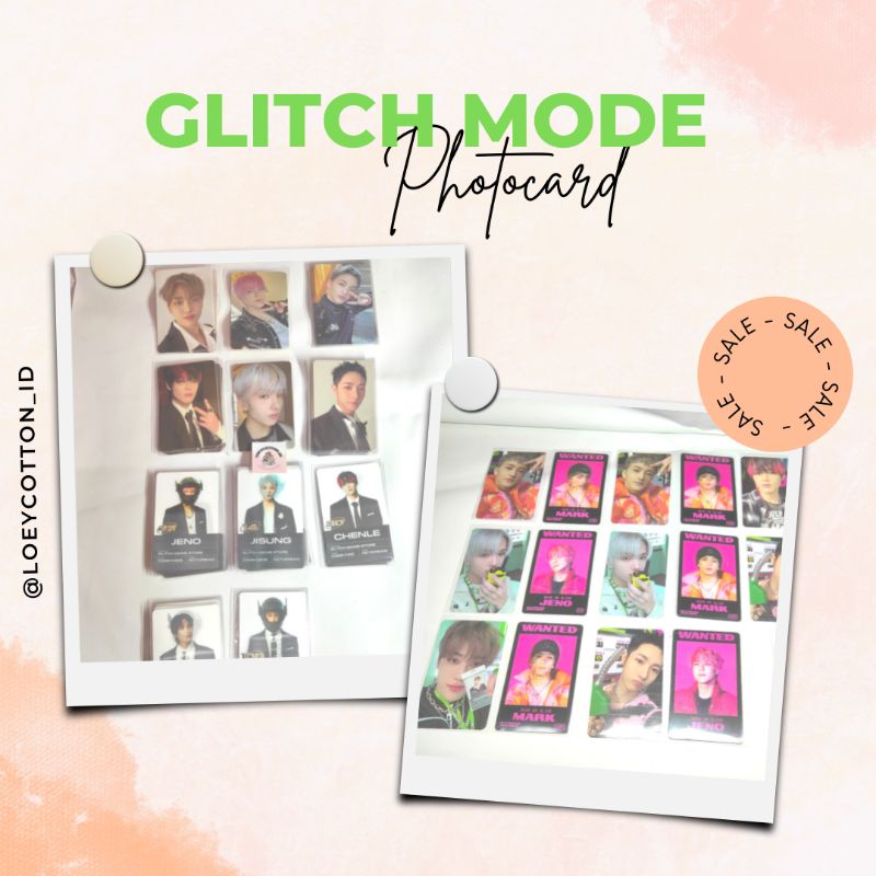PC PHOTOCARD NCT DREAM GLITCH MODE JENO RENJUN JAEMIN HAECHAN MARK CHENLE JISUNG GLITCH SCRATCH LENT