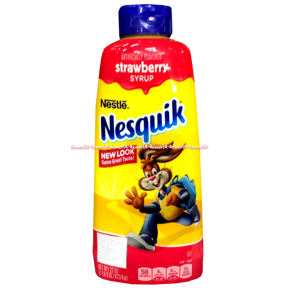 Nestle Nesquik Chocolate &amp; Strawberry Syrup 623gr Sirup Rasa Coklat Dan Strawberi
