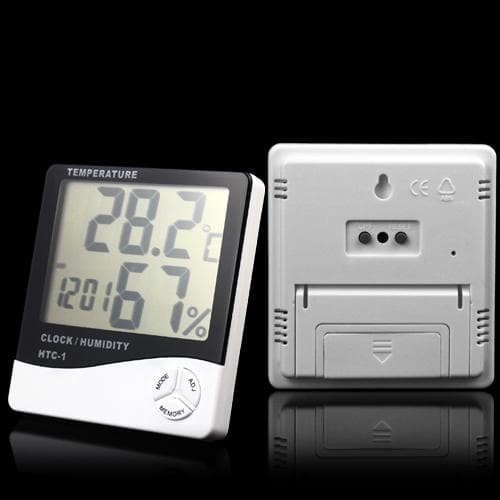 Hygrometer HTC-1 Termometer Ruangan Digital Jam Thermometer Indoor