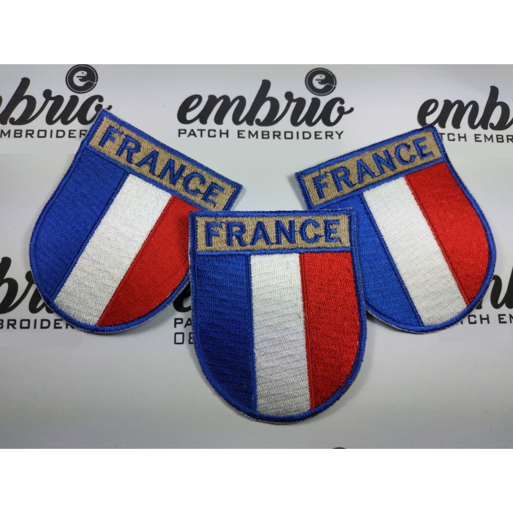 Jual Arm 009 Patch Bendera Perancis France Army Flag Shield Crc