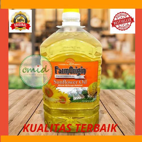 

New FARM ORIGIN Sunflower Oil - Minyak Biji Bunga Matahari - 5 L