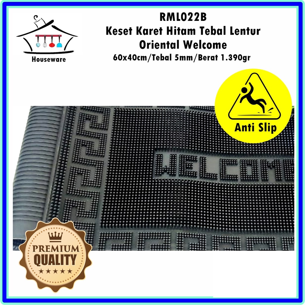 Keset Karet Anti Slip Oriental Welcome 60x40cm