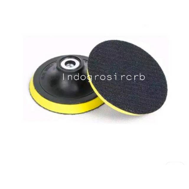 Sanding Pad  4&quot; Tatakan Amplas Bulat Velcro Polishing Adaptor Konektor M10