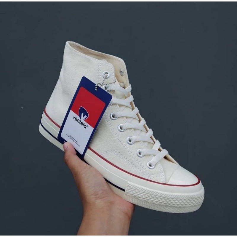 Sepatu VENTELA CREAM High size Lengkap 40-44 Putih Susu