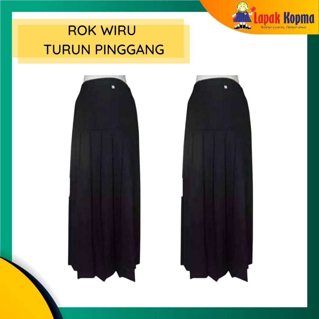 Rok Wiru Hitam / Rok Wiru Pinggul / Rok Kuliah / Rok Formal / Rok Sekolah / Rok PKKMB / Rok Ospek
