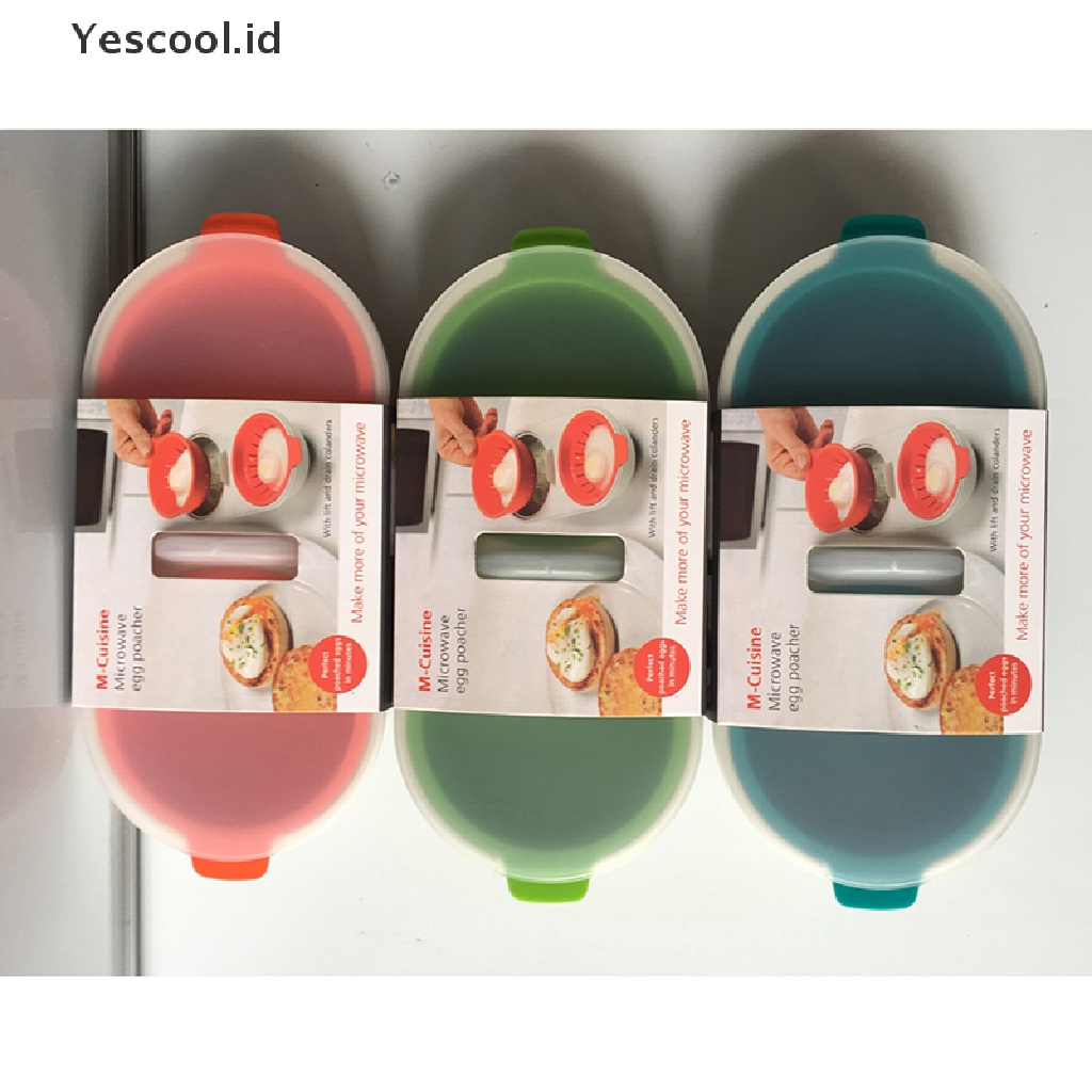 【Yescool】 Draining Egg Boiler Egg Poacher Steamer Set Kitchen Egg Cooker Tools  Kitchen .