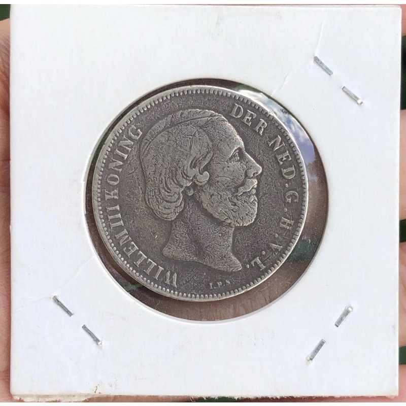 Uang 1 Gulden Willem III Koning Der Nederlanden 1860