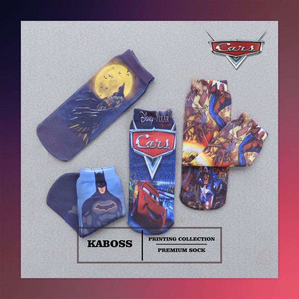 Kaboss Kaos Kaki Anak Non Jempol Printing Motif Karakter M