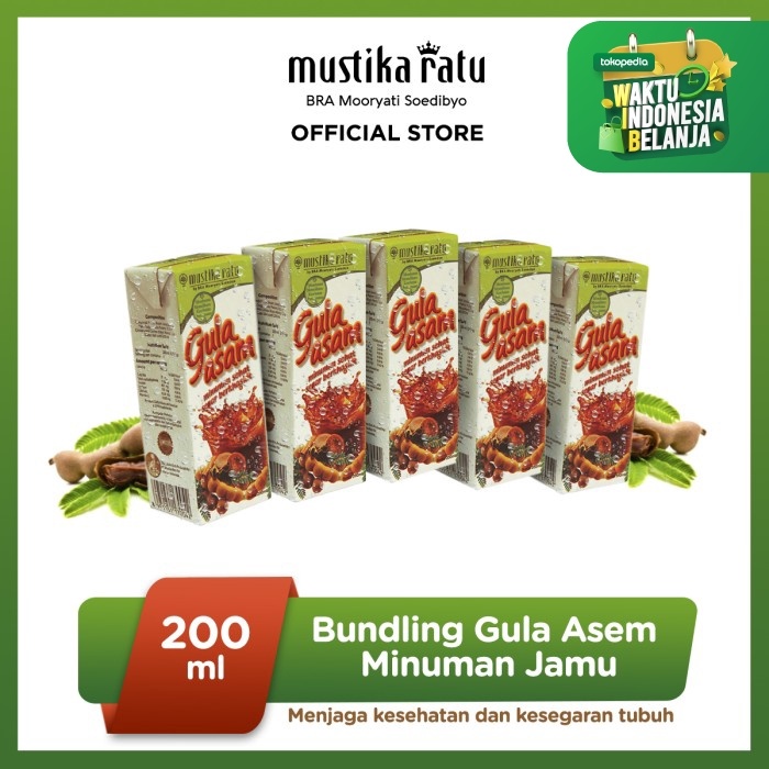 

[Mustika Ratu] Gula Asem 200ml Minuman Jamu Bundling 5pcs (BERKUALITAS)