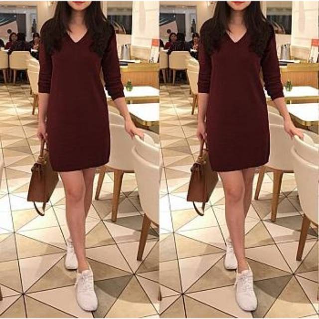 Dress V 32 Rajut BG9 / DRESS / TERUSAN / DRESS RAJUT WANITA KOREA / TERMURAH