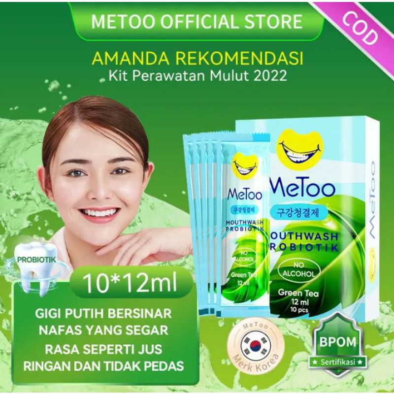 Jual Obat Kumur Metoo Green Tea Protable Obat Kumur Probiotik Nafas