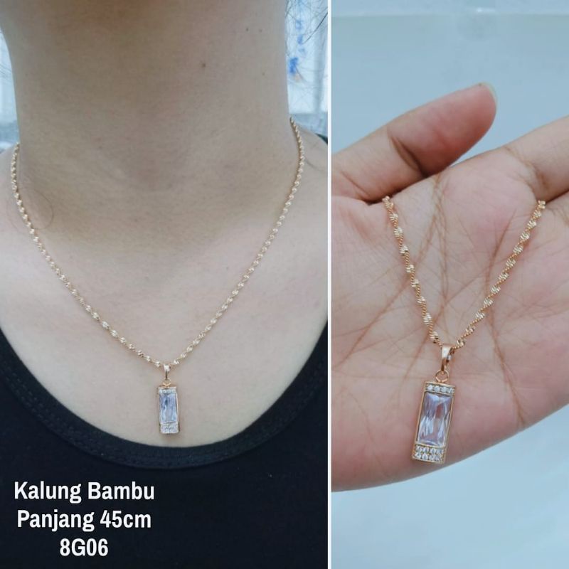 Kalung Titanium Wanita Terlaris Model Simple Mewah